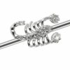 Godtemrow Godtemrow 14G Stainless Steel Industrial Piercing Jewelry Scorpion Clear Cz Industrial Barbell Earrings Bar For Women Mens Cartilage Body Retainer | Body Piercing Barbells