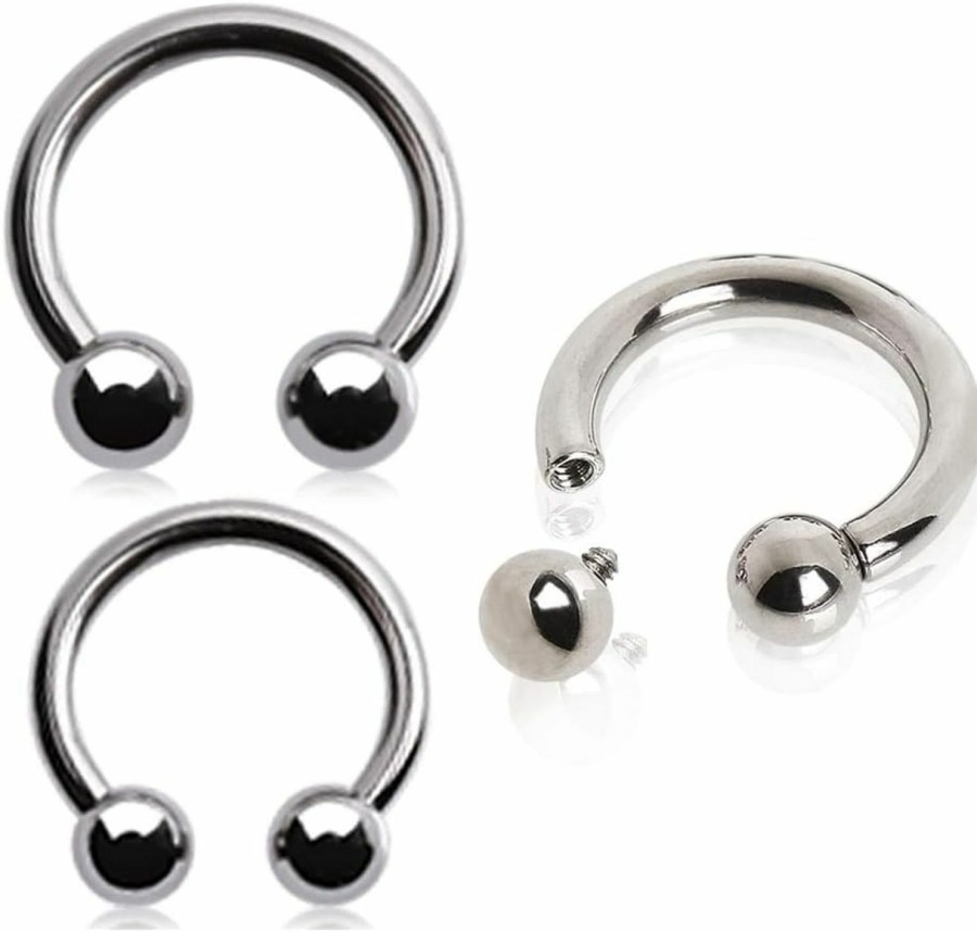 Pierced Owl Pierced Owl - G23 Implant Grade Titanium Internally Threaded Horseshoe Circular Barbell | Body Piercing Barbells