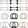 Lcolyoli Lcolyoli 16G 14G Nipple Rings Surgical Steel Nipple Piercing Jewelry Set Horseshoe Barbell & Captive Bead Rings Nipple Hoop Nipple Barbell Bars For Women | Body Piercing Barbells