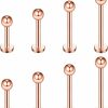 Ruifan Ruifan 14G Labret Monroe Lip Ring Helix Earring Tragus Cartilage Piercing Jewelry 8Pcs | Body Piercing Barbells