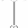 CrazyPiercing Crazypiercing Tongue Teaser 316L Surgical Steel Double Barbell With Slave Ring | Body Piercing Barbells