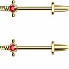 CM Crareesi Mania Cm Crareesi Mania Dagger Nipple Ring 14G Gold Nipple Rings 316L Stainless Steel Nipple Piercing Jewelry Dangle Nipple Rings For Women Nipple Piercing Jewelry | Body Piercing Barbells