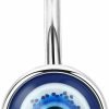 Sllaiss Sllaiss 14G Belly Button Rings For Women 925 Sterling Silver Evil Eye Belly Rings Simple Barbells Navel Ring Piercing For Sensitive Navel | Body Piercing Barbells