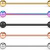 Ruifan Ruifan Lot Of 5 Industrial Barbell Earring 14 Gauge Cartilage Earring Body Piercing | Body Piercing Barbells