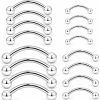 Hoeudjo Hoeudjo Eyebrow Piercing Jewelry 16G Surgical Steel Curved Barbell With Ball Kit Tragus Ring Piercings Jewelry 16-24Pcs 6Mm 8Mm 10Mm 12Mm | Body Piercing Barbells