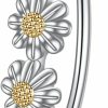 UCADRIT Ucadrit 14G/16G/18G Belly Button Ring Sterling Silver Daisy Flower/Sunflower/Snake/Cross Clicker Belly Button Hoop Navel Ring Belly Piercing Jewelry Gifts For Women Girls | Body Piercing Barbells