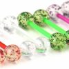 Ruifan Ruifan 14G 16Mm Glitter Acrylic Nipple Tongue Barbell Ring Body Piercing Jewelry Retainer 2-8Pcs | Body Piercing Barbells