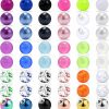 Ftovosyo Ftovosyo 14G 60Pcs Mix Color Replacement Balls Jewelry Piercing Stainless Steel & Clear Acrylic Barbell Parts For Industrial Barbell/Nipple Rings/Tongue Rings | Body Piercing Barbells