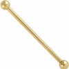 FreshTrends Freshtrends 14K Yellow Gold Industrial Barbell 18G | Body Piercing Barbells