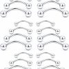 Vsnnsns Vsnnsns 12G 14G 16G 20G Daith Rook Earring Piercing Surgical Stainless Steel Curved Barbell Eyebrow Rings Cartilage Tragus Forward Helix Piercing Jewelry For Women Men 6Mm 8Mm 10Mm 12Mm 14Mm | Body Piercing Barbells