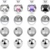 SCERRING Scerring 16G Ball For Piercing Replacement Balls Earring Septum Eyebrow Lip Ring Piercing Rings Body Jewelry Piercing Barbell Parts 3Mm 24Pcs | Body Piercing Barbells