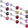 COTTVOTT Cottvott Novelty Letter Stainless Steel Tongue Rings Body Piercing Jewelry Barbells(12Pcs Mix) | Body Piercing Barbells