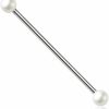 Pierced Owl Pierced Owl 14Ga 316L Stainless Steel Faux Pearl Ball Ends Industrial Barbell | Body Piercing Barbells