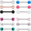 Oufksiyy Oufksiyy 24Pcs 14G Tongue Rings Surgical Steel Nipple Piercing Jewelry For Women Men 16Mm (5/8 Inch) Glow In The Dark Tongue Piercing 14Mm 16Mm Straight Barbells Piercing Jewelry | Body Piercing Barbells