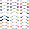 Vsnnsns Vsnnsns 36Pcs 16G Surgical Steel Daith Rook Earring Piercing Curved Barbell Eyebrow Rings Tragus Forward Helix Piercing Jewelry For Women Men 6Mm 8Mm 10Mm | Body Piercing Barbells