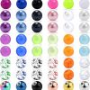 Ftovosyo Ftovosyo 60Pcs 16G Surgical Steel & Plastic Glow In The Dark Replacement Balls Body Jewelry Piercing Externally Threaded Barbell Parts | Body Piercing Barbells