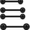 Ftovosyo Ftovosyo Nipple Shield Barbell 12G 3 Pairs Stainless Steel Externally Threaded Tongue Ring Bar Body Piercing Jewelry 12Mm 14Mm 16Mm | Body Piercing Barbells