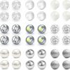 MODRSA Modrsa 14G Replacement Balls Belly Button Rings Ball 5Mm 8Mm Externally Threaded Surgical Steel Plastic Pearl For Nipplering Industrial Barbell Tongue Ring Horseshoe Barbell Body Piercing Jewelry | Body Piercing Barbells