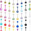 SOMEITIA Someitia 40 Pcs 14G Stainless Steel Colorful Belly Button Rings For Women Girls Belly Rings Barbells Navel Rings Belly Piercing Jewelry 10Mm 12Mm | Body Piercing Barbells