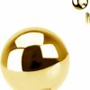 COCHARM Cocharm 14K Solid Gold Top Ball 3Mm Real 14K Yellow Gold Lip Top Ball For 16G 14K Gold Cartilage Back Ball Replacement Externally Threaded 3Mm Ball | Body Piercing Barbells