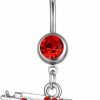 FUTIMELY Futimely Personalized Rifle Gun Belly Button Ring Ak47 Assault Rifle Pendant Belly Button Nail Human Body Piercing Jewelry For Women And Men | Body Piercing Barbells