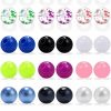 Kridzisw Kridzisw 20G Plastic Replacement Piercing Balls For Lip Eyebrow Smiley Rings Tragus Gartilage Helix Rook Daith Earrings Piercing Berbell Replacement Balls Parts 36Pcs | Body Piercing Barbells