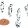 Florideco Florideco 14G Surgical Steel Clicker Belly Button Rings For Women Belly Rings Butterfly Heart Snake Cute Cz Small Hoop Dangle Belly Button Ring Curved Barbell Piercing Jewelry | Body Piercing Barbells