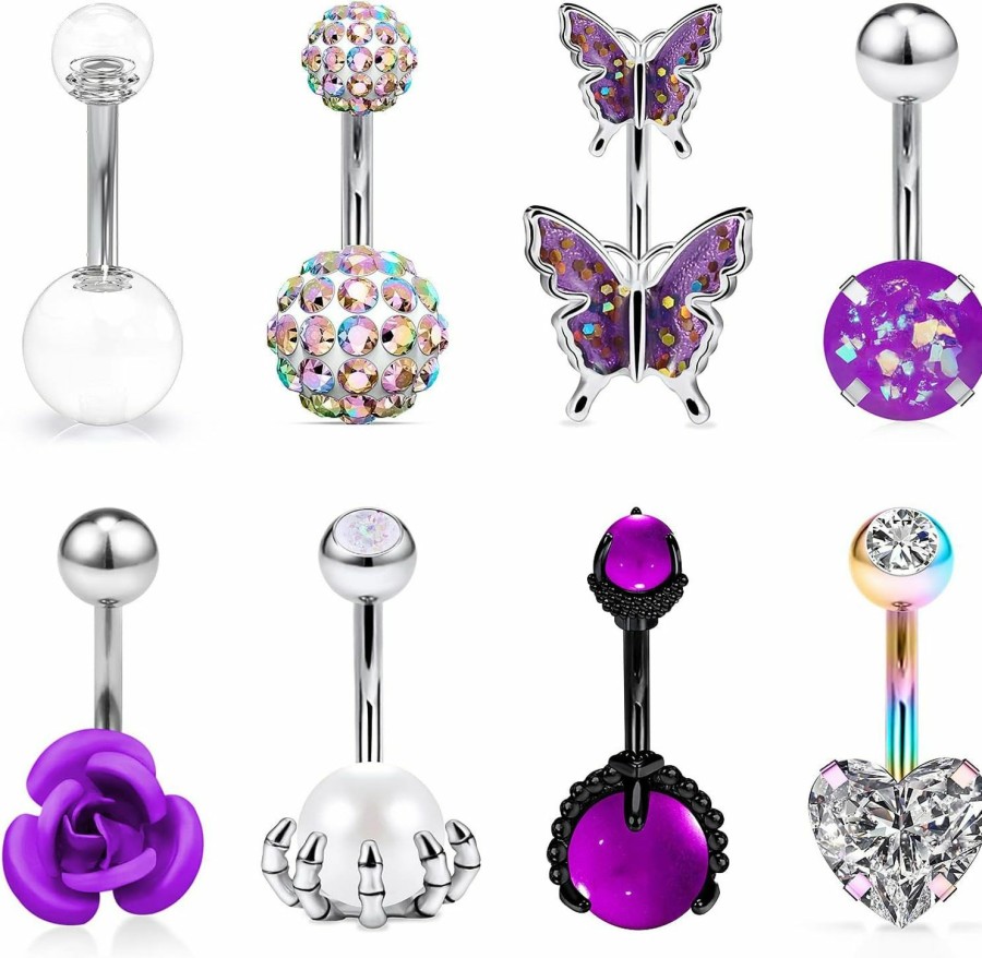 Goerhsjie Goerhsjie Belly Button Ring Belly Rings Belly Button Piercing Belly Rings For Women Belly Ring Belly Piercing Belly Button Rings Surgical Steel Belly Button Rings Belly Button Ring Surgical Steel | Body Piercing Barbells