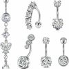 Briana Williams Briana Williams Belly Button Ring Belly Rings For Women Belly Button Piercing Stainless Steel Belly Button Rings Belly Navel Rings Piercing Jewelry 14G 10Mm Silver Gold Pink Blue | Body Piercing Barbells