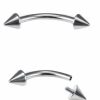 Dyknasz Dyknasz Internally Threaded Eyebrow Piercing Jewelry Titanium Curved Barbell Tiny Eyebrow Ring Vertical Labret Lip Jewelry Ear Rook Small Belly Button Ring For Women Men 16G 6Mm/8Mm/10Mm/12Mm | Body Piercing Barbells