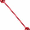 USHOBE Ushobe Red Extra Long Industrial Barbell Earring Piercing Jewelry Stainless Steel Industrial Cartilage Earrings Piercing Jewelry For Women Men | Body Piercing Barbells