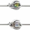 TRBR 16G Extra Long Industrial Piercing Jewelry, Surgical Steel Moon And Star Vertical Industrial Barbell, 38Mm, 45Mm Industrial Bar | Body Piercing Barbells