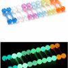 Oufksiyy Oufksiyy 14G 16Mm 14Mm Glow In Dark Flexible Acrylic Straight Tongue Rings Plastic Nipple Ring Retainer Body Piercing Jewelry For Women Men 24Pcs(12Pairs 14 Gauge Piercings | Body Piercing Barbells