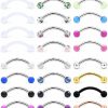 Prjndjw Prjndjw 30Pcs 16G 8Mm 10Mm Bar Surgical Steel Glow In The Dark Eyebrow Ring Curved Barbell Piercing Jewelry Retainer For Women Men | Body Piercing Barbells