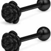 Ruifan Ruifan 2Pcs Vintage Straight Barbell Nipple Tongue Ring Piercing 14G | Body Piercing Barbells