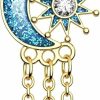 COCHARM Cocharm Moon Dangle Belly Button Rings Gold 14G Star Belly Rings For Women Dangling Cute Nave Rings Boho Sun Belly Piercing Jewelry | Body Piercing Barbells