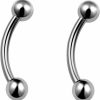 ZYTAIJEW 2Pcs 16G 6Mm/8Mm/10Mm/12Mm/14Mm G23 Titanium Internally Threaded 3Mm Ball/Bezel Cz/Cone/Prong Cz Helix Earrings Eyebrow Lip Navel Barbell Body Piercing | Body Piercing Barbells