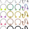 Ocptiy Ocptiy 16G Spiral Lip Rings Hoops 316L Surgical Steel Cartilage Helix Tragus Earring Lip Eyebrow Labret Septum Smiley Rings Hoop Piercing Jewelry 8Mm 10Mm | Body Piercing Barbells