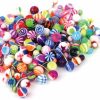 BodyJ4You Bodyj4You 50Pc Belly Button Rings Banana Barbells 14G Steel Flexible Bar Mix Color Body Jewelry | Body Piercing Barbells