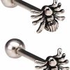 Izpack Izpack 14G Minimalist Spider Barbell Tongue Rings Stainless Steel Tiny Ball Screw Helix Back Piercing Body Studs Punk Jewelry For Women Girls Men Uni Gifts 5/8\" Bar Length | Body Piercing Barbells